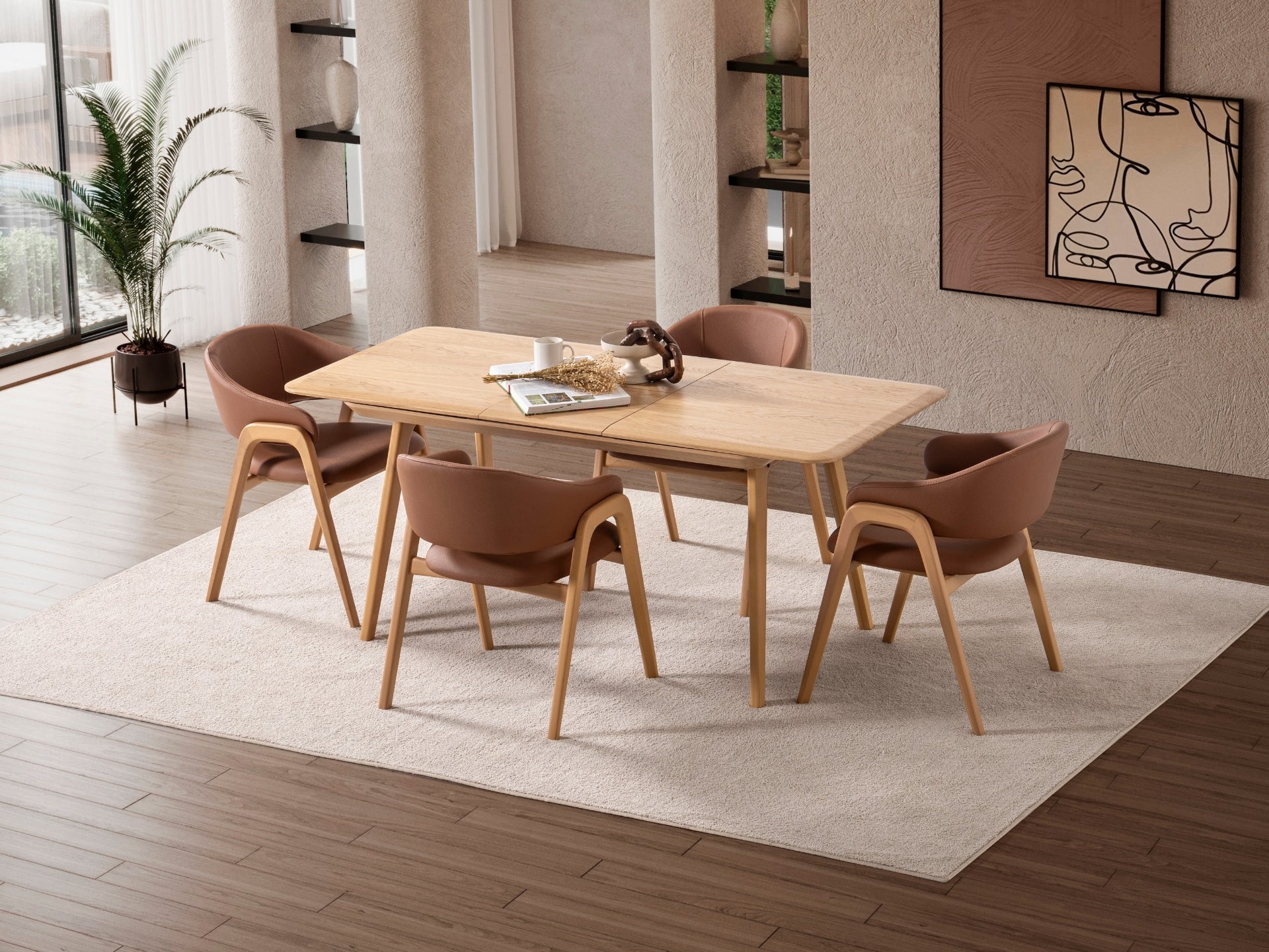 Baltimore Masa Sandalye Seti (Ceviz)