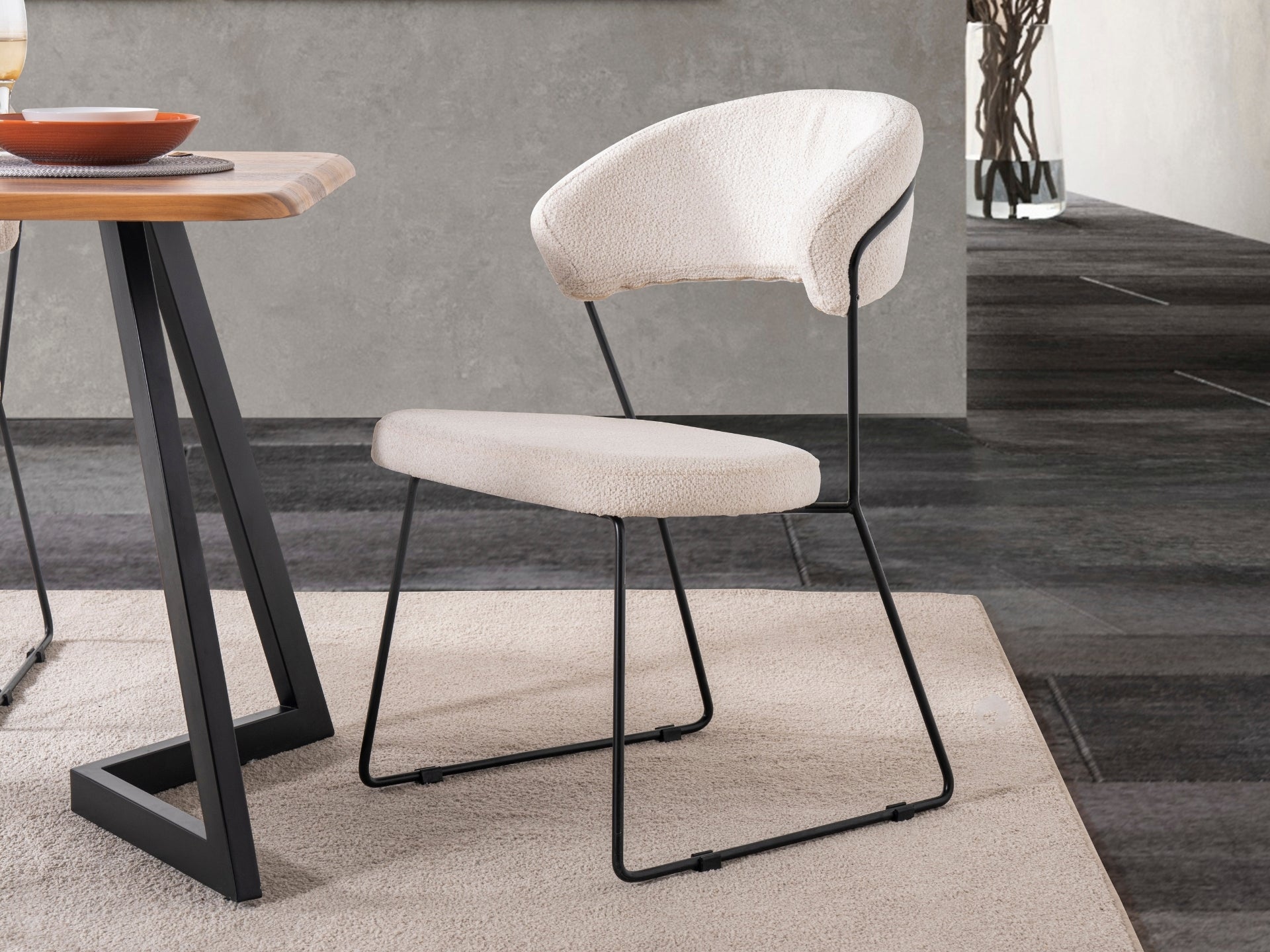 Gloria Masa Sandalye Seti (Siyah)