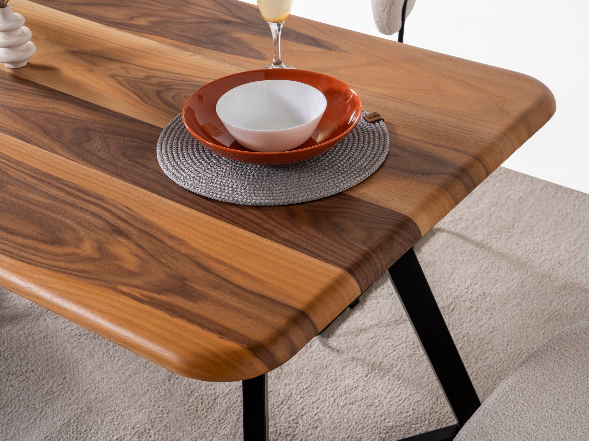 Gloria Masa Sandalye Seti (Siyah)